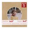Beige Suede Mat Board for 5x5 Inch Frames - Circle Opening for 3x3 Photos